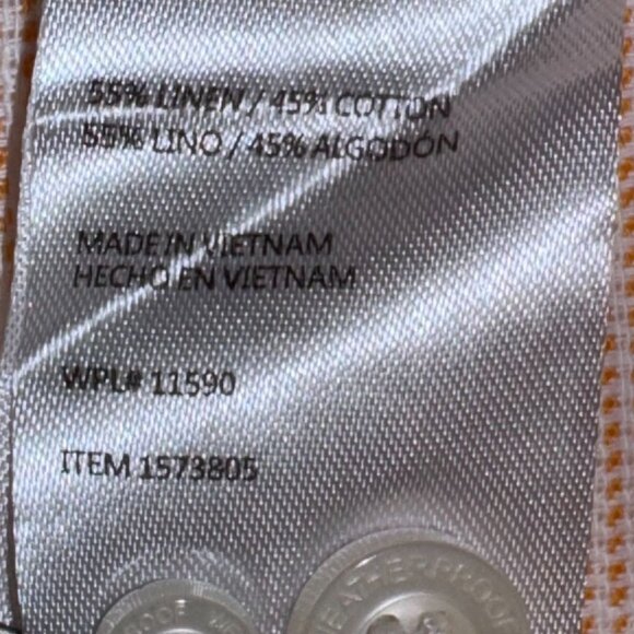 Mens Shirt Large Orange Weatherproof Vintage Short Sleeve Button Down L Lg Peach - Picture 5 of 9